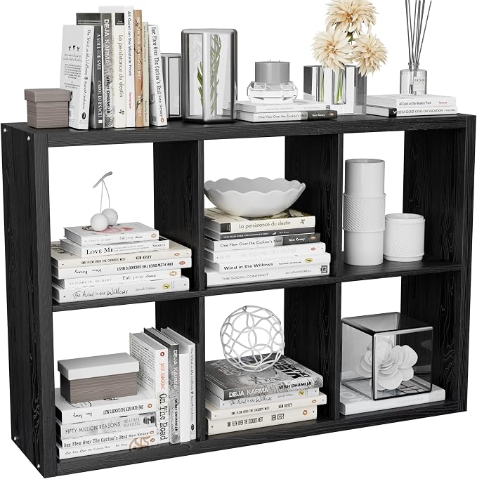 Cube Storage Organizer Bookcase, Decorative 11 inch Open Back Cubical Shelf by VDNEND