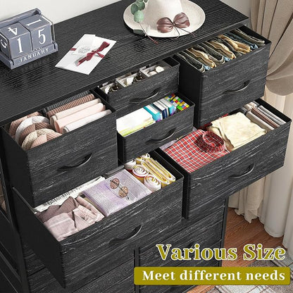 EnHomee 52.2" H Black Dresser for Bedroom, Vertical Storage Tower, Anti-Tip | - Image 6