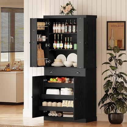 IRONCK Kitchen Pantry Cabinet 72" Height, Freestanding Cupboard - Image 7