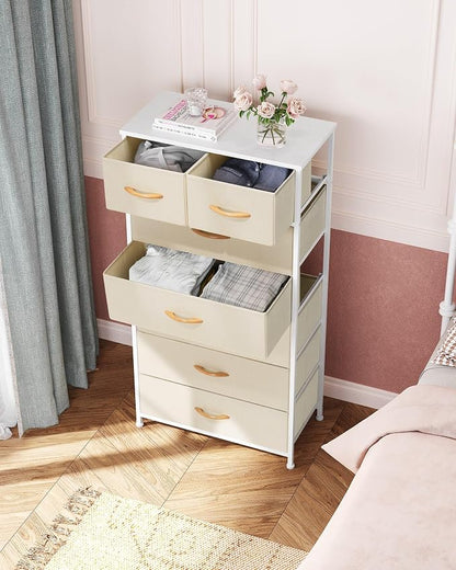 Fabric Dresser with 7 Drawers, Vertical Storage Tower | Sturdy Steel Frame - Image 4