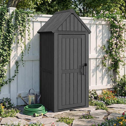 Bifanuo Deck Box Storage Shed Outdoor Storage Cabinet, Vertical Waterproof by Bifanuo