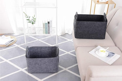 Minoisome Storage Basket Felt Storage Bin Collapsible& Convenient Box Organizer - Image 6