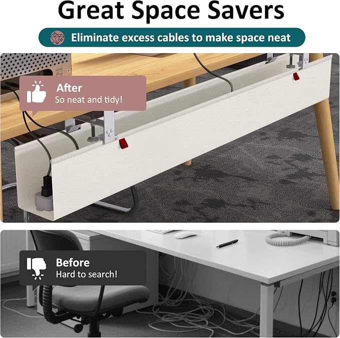 Extra Large 48" Under Desk Cable Management Tray - Image 6