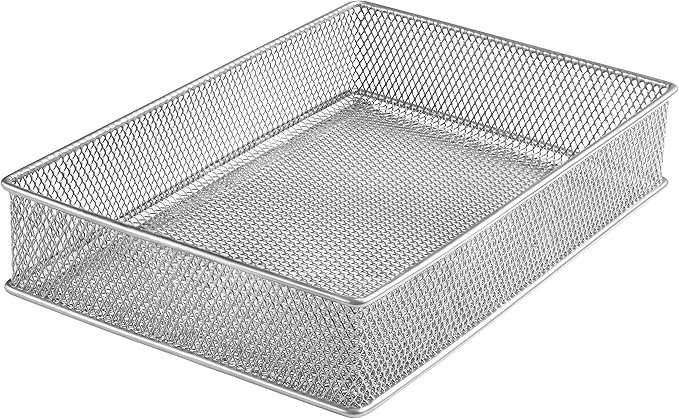 YBM HOME Silver Mesh Drawer Cabinet and or Shelf Organizer Bins, School Supply by YBMHome