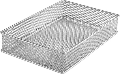 YBM HOME Silver Mesh Drawer Cabinet and or Shelf Organizer Bins, School Supply by YBMHome