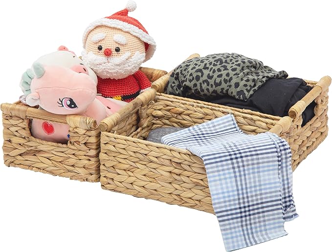 VATIMA Hyacinth Small Wicker Basket 11.6x8.1x4.9" - Image 6
