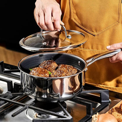 HexClad Hybrid Nonstick 3-Quart Saucepan - Image 7