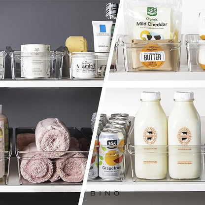 BINO | Plastic Storage Bins, Small | THE CURVE COLLECTION | Multi-Use Organizer - Image 5