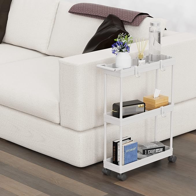 Simple Houseware 3-Tier Slim/Narrow Storage Cart - Image 6