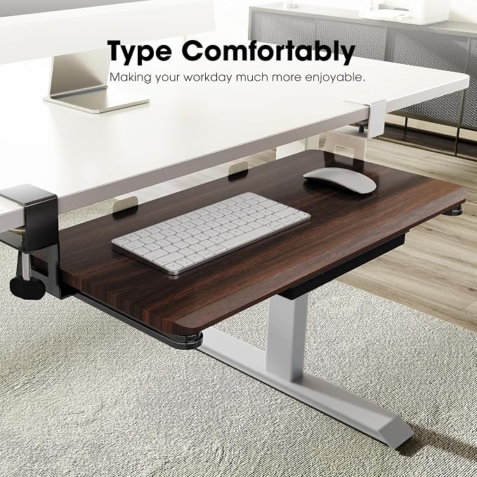 Fenge Keyboard Tray Under Desk, Pull Out Keyboard & Mouse Tray - Image 2