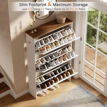 Nicetree Shaker Barn Door Shoe Cabinet - Image 3