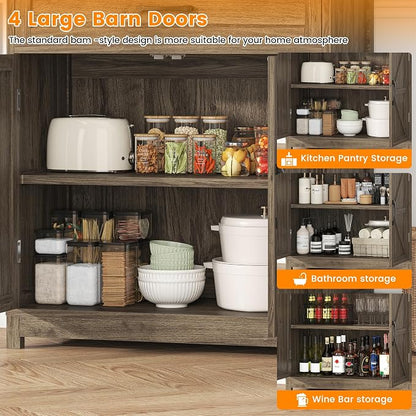 Saudism 70 Inch Farmhouse Storage Cabinet - Image 5