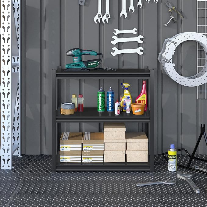 32" W Garage Shelving, 900LBS Loads Adjustable Garage Storage Shelves, 3-Tier - Image 2