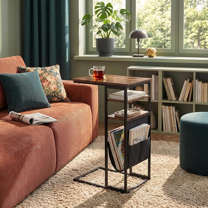 C Shaped End Table 28" 3-Tier C Table - Image 2