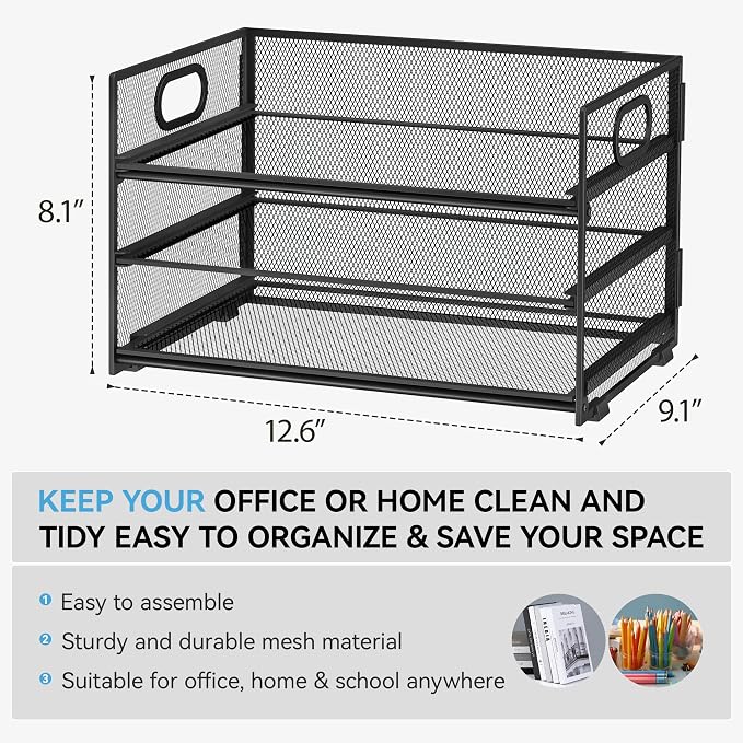 Subekyu 3 Tier Paper Letter Tray Organizer - Image 2