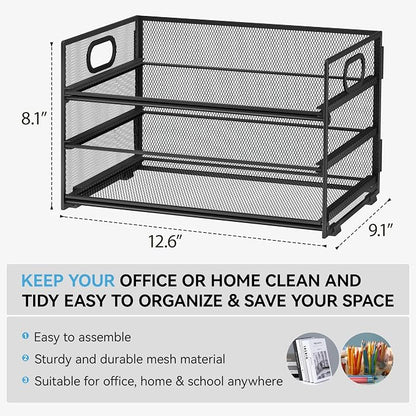 Subekyu 3 Tier Paper Letter Tray Organizer - Image 2