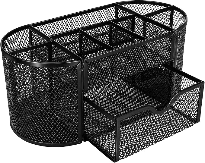 Amazon Basics Pen Holder and Desk Organizer, Office Caddy Storage, ‎9.25" x - Image 2