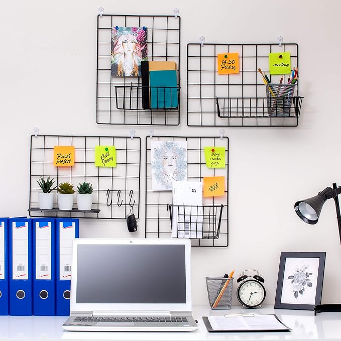 2 Pack Wire Wall Grid Panel | Photos & Pictures Display Grid Wall Panels | Black - Image 5