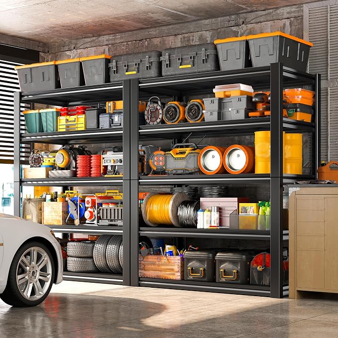 REIBII 40" W Garage Shelving, Heavy Duty Storage Shelves Load 2500LBS, 5-Tier - Image 2