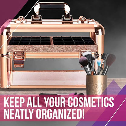 Ver Beauty Professional Armored Clear Acrylic Makeup Nail Tech Case - Image 4