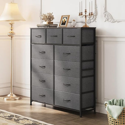 WLIVE Tall Dresser for Bedroom, 11 Drawer Chest of Drawers, Dark Grey | 11 - Image 2