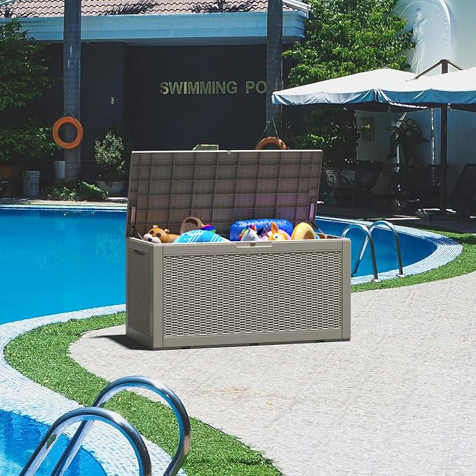 Outdoor Storage Box, Resin Deck Boxes Indoor and outdoor, Waterproof Storage - Image 4