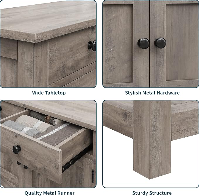 HOSTACK Farmhouse Console Table - Image 7
