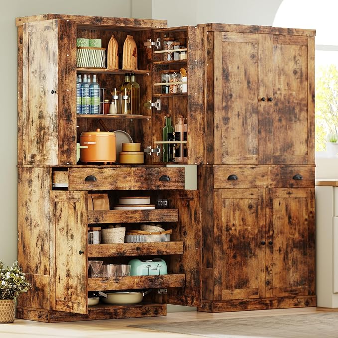 IRONCK Kitchen Pantry Cabinet 72" Height, Freestanding Cupboard - Image 4