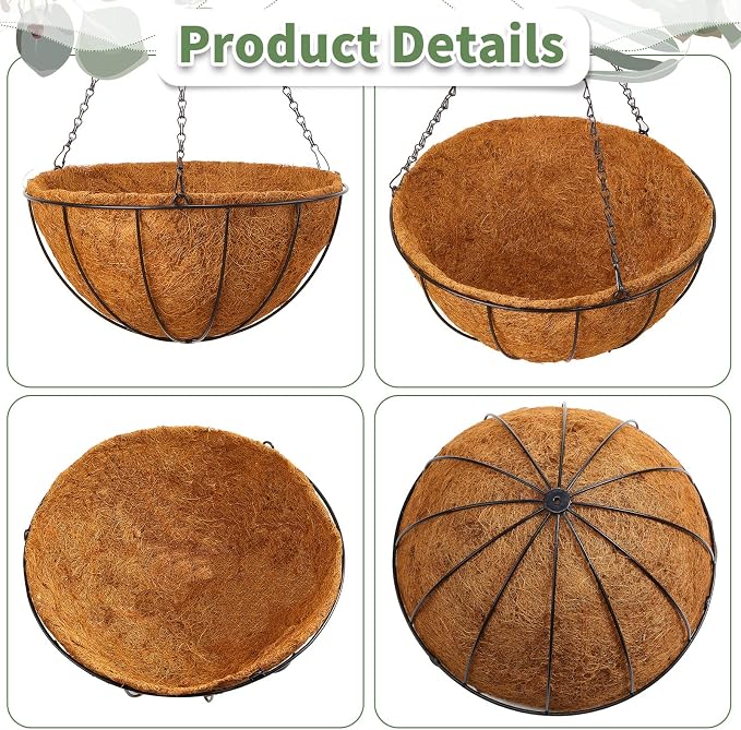 Rtteri 8 Pcs 12 Inch Hanging Baskets - Image 3