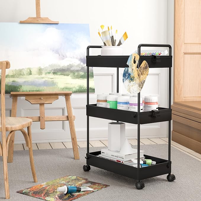 Ronlap 3 Tier Slim Rolling Storage Cart - Image 6