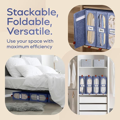 4x Bed Sheet Organizer Storage Boxes - Image 5