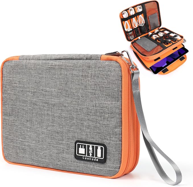 Luxtude Travel Cable Organizer Bag, Electronic Organizer Travel Case Large by Luxtude
