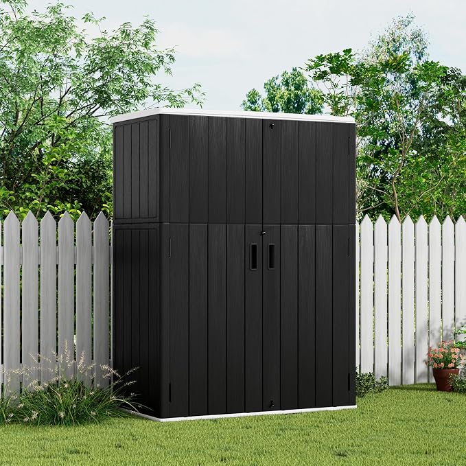KINYING Outdoor Storage Shed, 57 Cu.ft Vertical Outdoor Storage Cabinet - Image 4