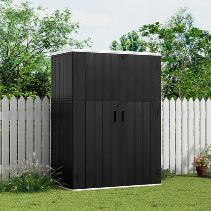 KINYING Outdoor Storage Shed, 57 Cu.ft Vertical Outdoor Storage Cabinet - Image 4