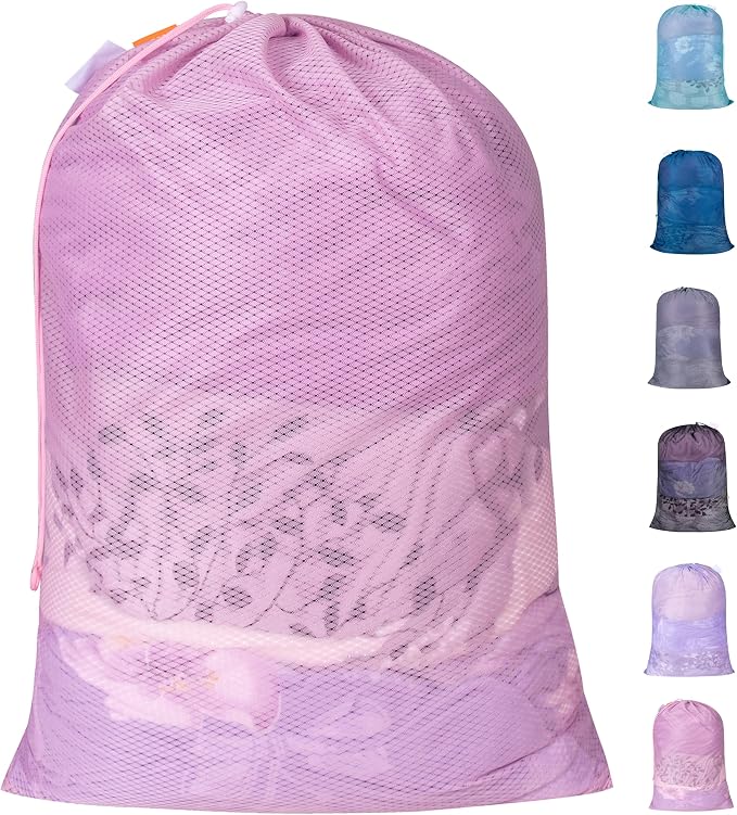 Polecasa Heavy Duty Diamond Mesh Laundry Bag, Breathable Mesh, Machine Washable by Polecasa