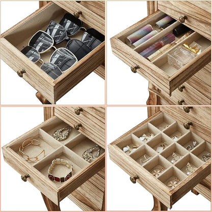 Emfogo Standing Jewelry Armoire, 7 Drawers & 2 Side Doors Jewelry Amoire - Image 7