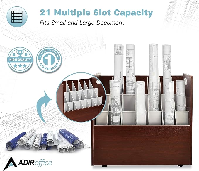 AdirOffice Adir Blue Print Storage Organizer - Image 3