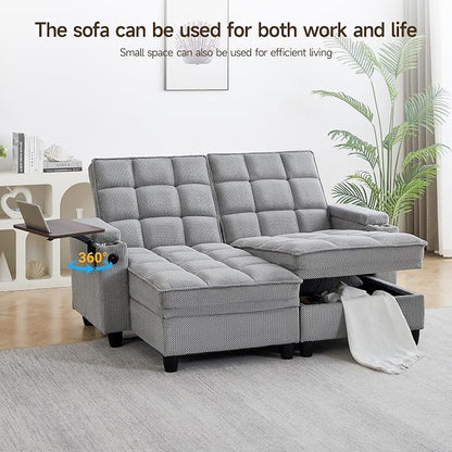 70.9" Chaise Lounge Chair Indoor, Oversized Boucle Upholstered Sofa Bed - Image 6