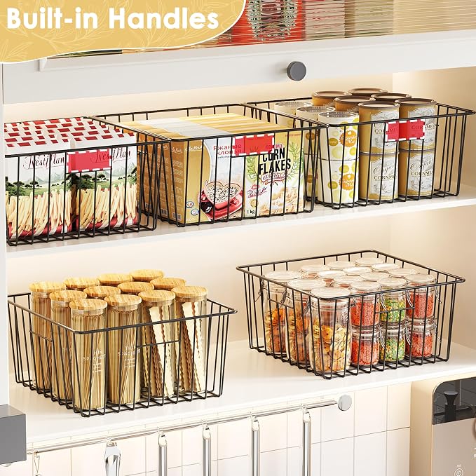 X-cosrack Metal Wire Baskets for Pantry Organization and Storage Freezer - Image 2