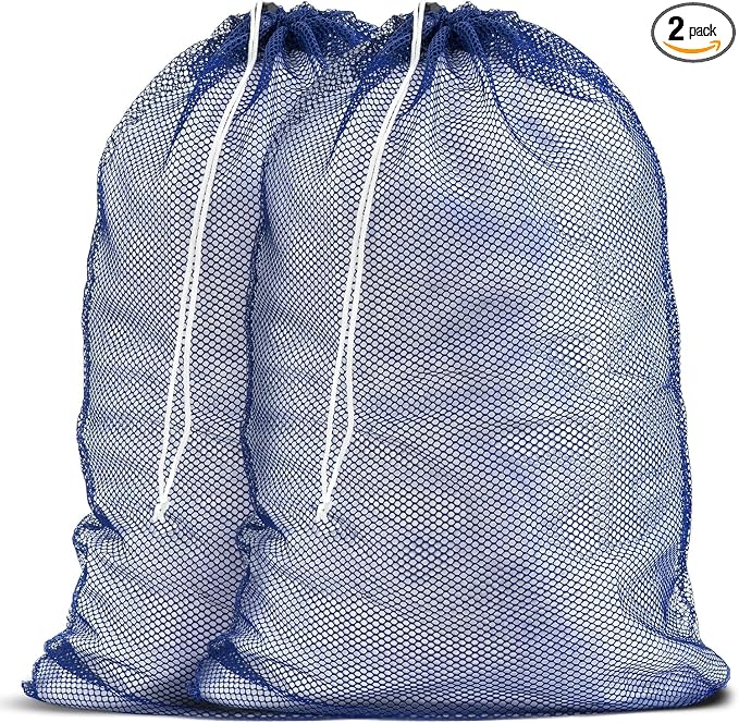 2 Pack Mesh Laundry Bags, 23 x 34 Inches Heavy Duty Mesh Laundry Bag, Large by HUAFIY
