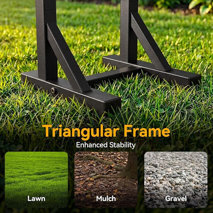 Garden Hose Holder Stand, Freestanding Metal Water Hose Storage Rack - Image 6