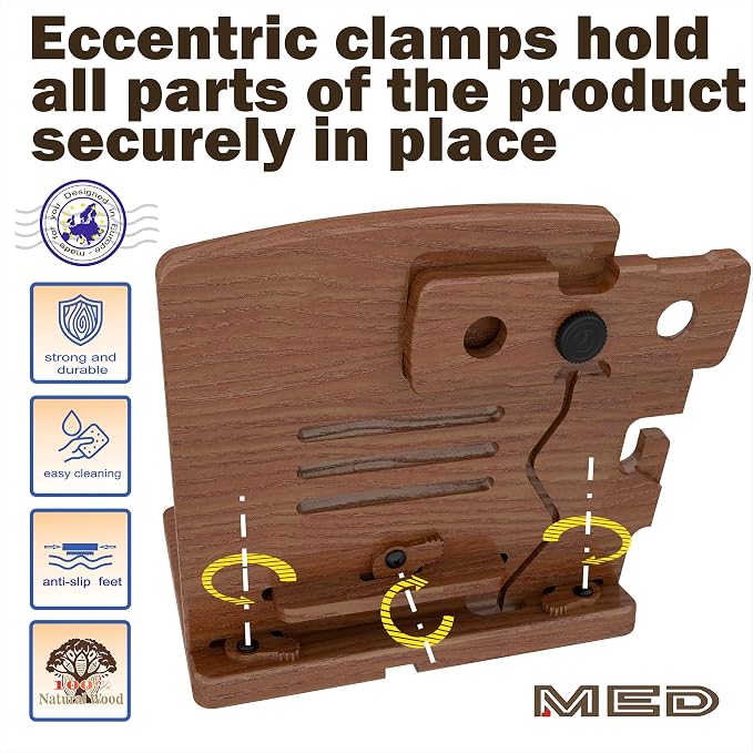 MED Wood Phone Docking Station – Nightstand Desk Organizer - Image 9
