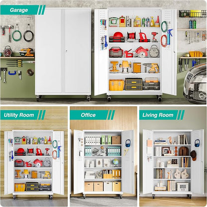 SISESOL Wide & Deep Metal Storage Cabinet - Image 6