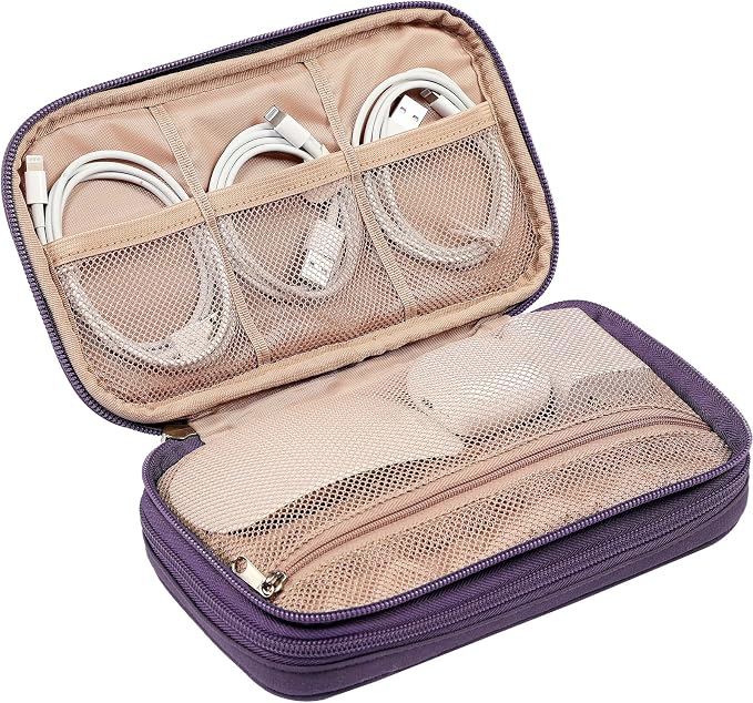 NISHEL Travel Cord Organizer Case, Double Layers Tech Electronic Bag, Essentials - Image 5