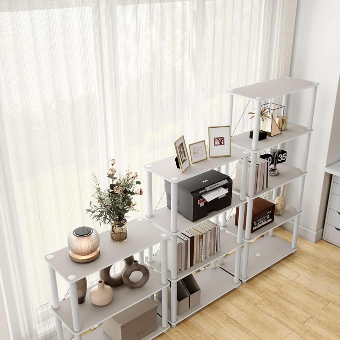 HOMES: INSIDE + OUT Apexa Modern 3-Tier Wide Shelving Units, Collectibles - Image 14
