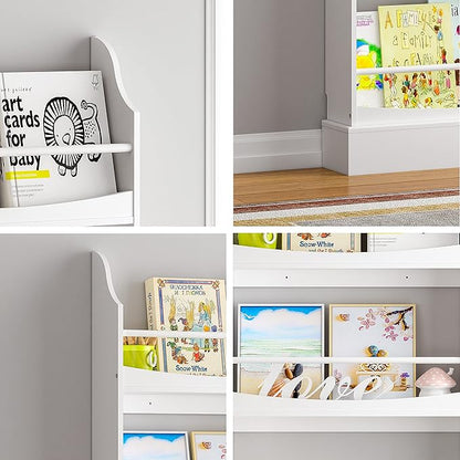 UTEX Kids Bookshelf, 4 Tiers Children's Bookcases and Storage, Kids Bookcase - Image 6