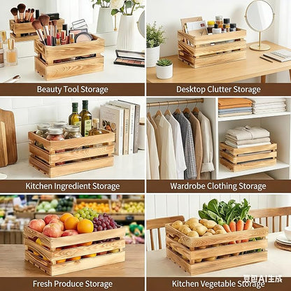Set of 6 Decorative Wood Crates - Image 6