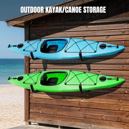 4 Pack Kayak Wall Mount Rack, Heavy Duty 120 LBS Garage Storage Hooks, 15 Inch - Image 2