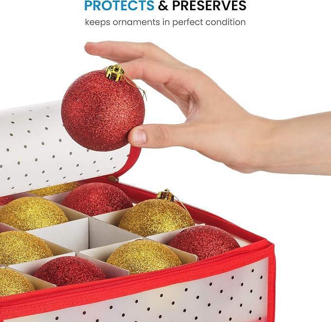 ZOBER Christmas Ornament Storage Box - Image 8