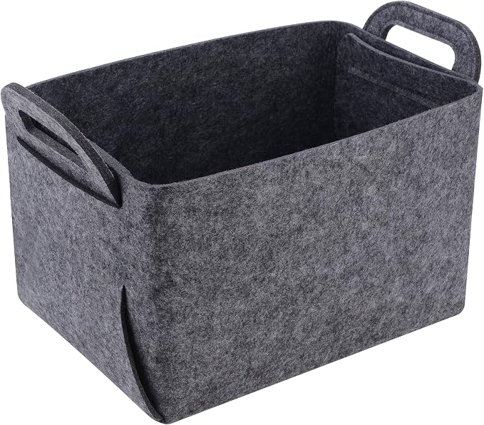 Minoisome Storage Basket Felt Storage Bin Collapsible& Convenient Box Organizer by Unknown